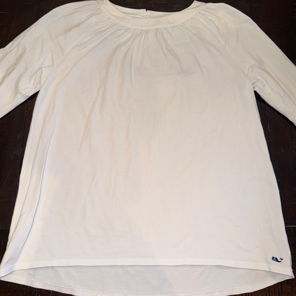 Vineyard Vines Girl’s White Long-Sleeve Peasant Top XL / 16